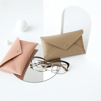 Fashion PU Sunglasses Case Soft Pouch Multiple Colors