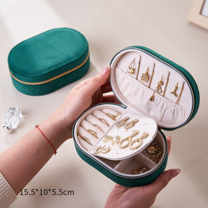 Creative Simple Velvet Jewelry Box for Ring Earring Storage