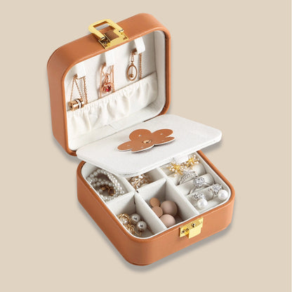 PU Leather Jewelry Box Portable Multiple Colors