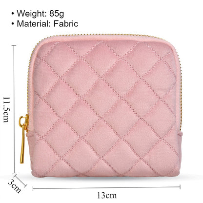 Plaid Pattern Elegant Jewelry Storage Pouch