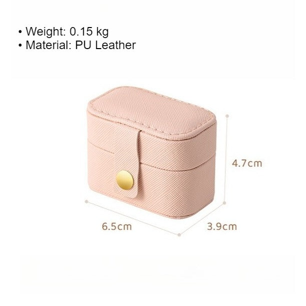 Mini Portable Dust Proof Jewelry Box Multiple Colors