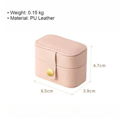 Mini Portable Dust Proof Jewelry Box Multiple Colors
