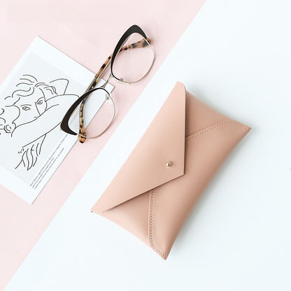 Fashion PU Sunglasses Case Soft Pouch Multiple Colors