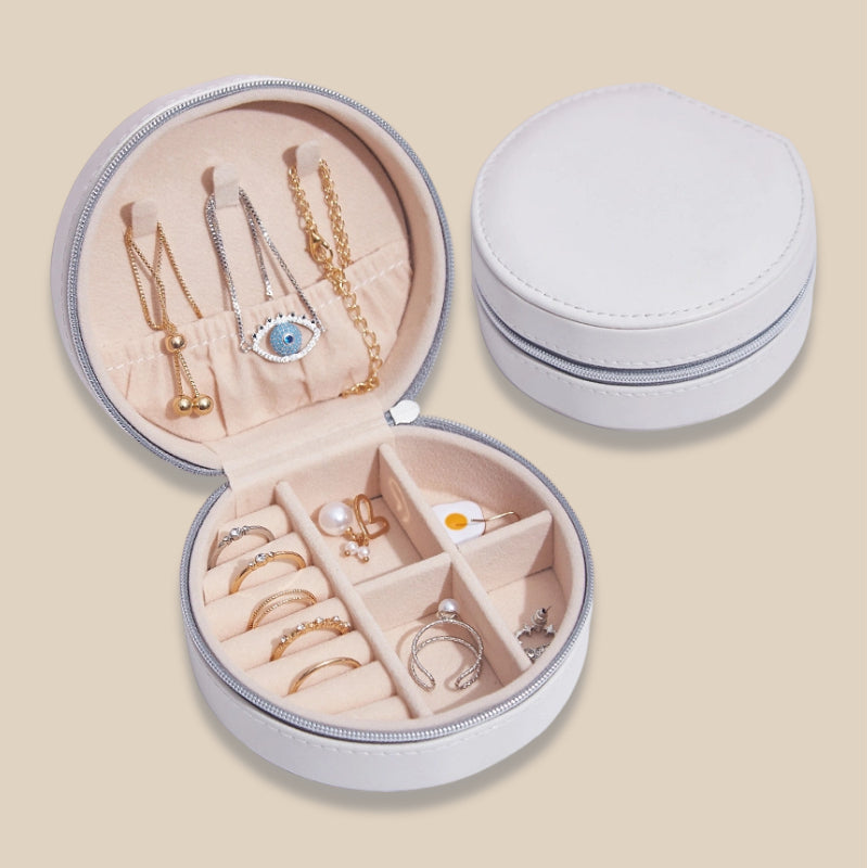 Creative PU Leather Minimalist Jewelry Box Portable