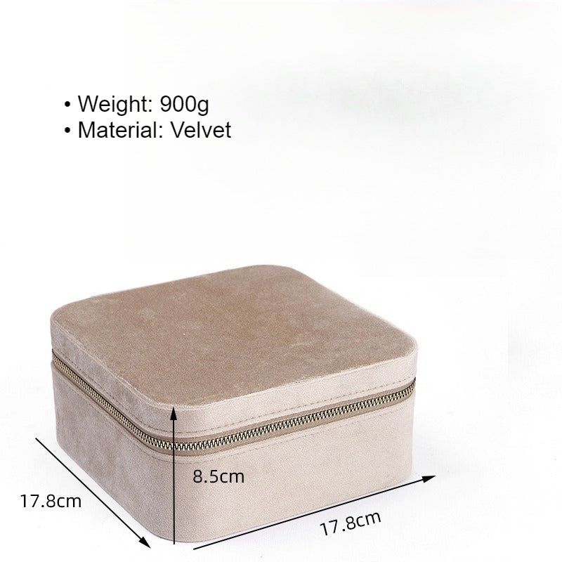 Fashion Retro Velvet Multi Function Jewelry Box Travel
