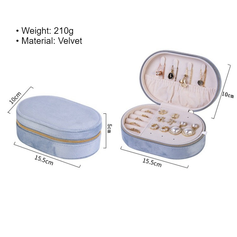 Creative Simple Velvet Jewelry Box for Ring Earring Storage