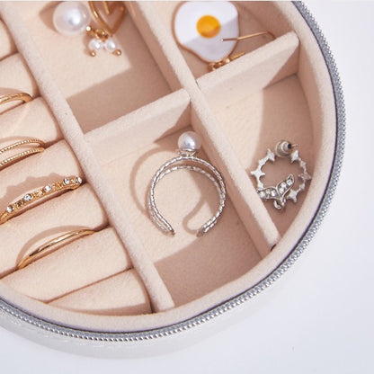 Creative PU Leather Minimalist Jewelry Box Portable