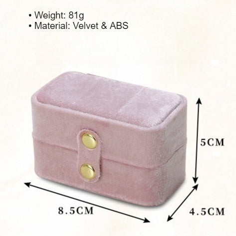 Multi Slot Velvet Ring Earring Jewelry Box Multiple Colors