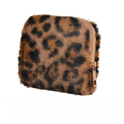 Multi Layer Leopard Print PU Jewelry Pouch
