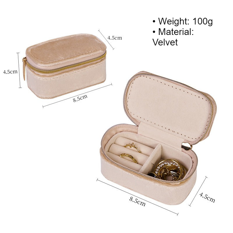 Portable Mini Travel Velvet Jewelry Pouch Multiple Colors