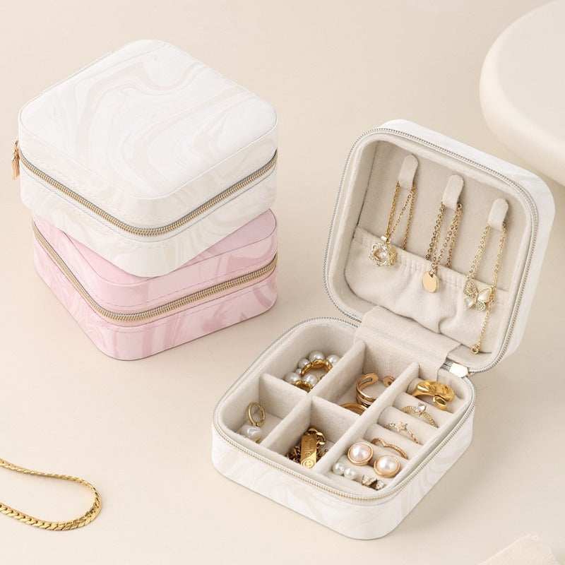 Simple Portable Vintage Jewelry Box Multiple Colors
