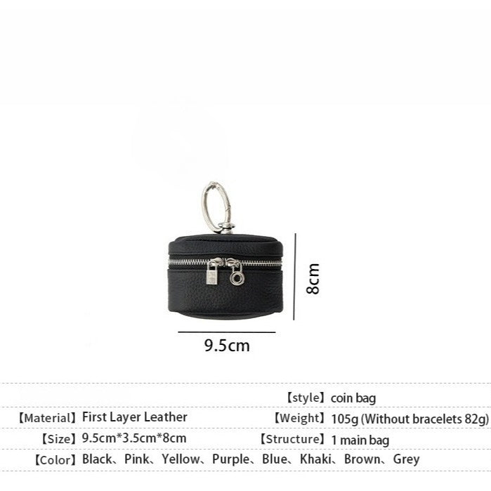 Genuine Leather Sweet Potato Crossbody Mini Coin Purse