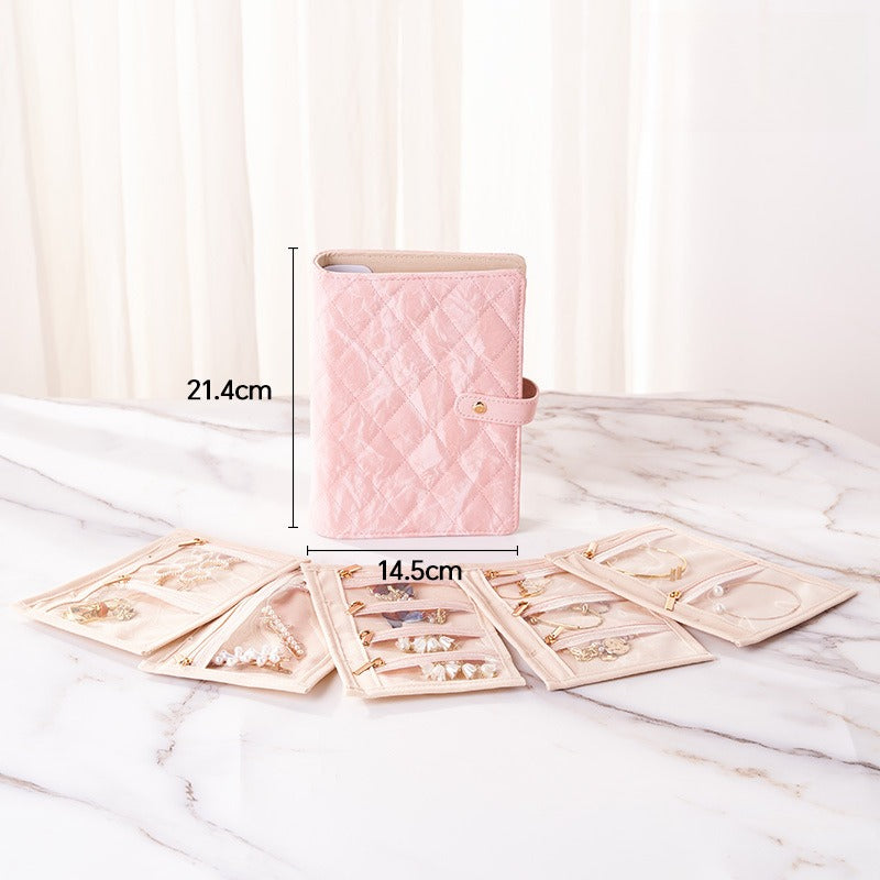 Book Style Jewelry Organizer Clutch Portable Multiple Colors