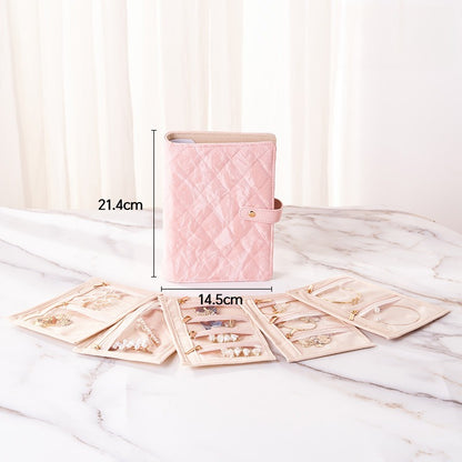 Book Style Jewelry Organizer Clutch Portable Multiple Colors