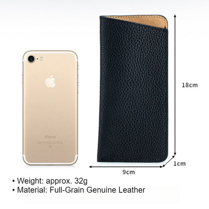 Genuine Leather Soft Shell Portable Eyeglasses Case