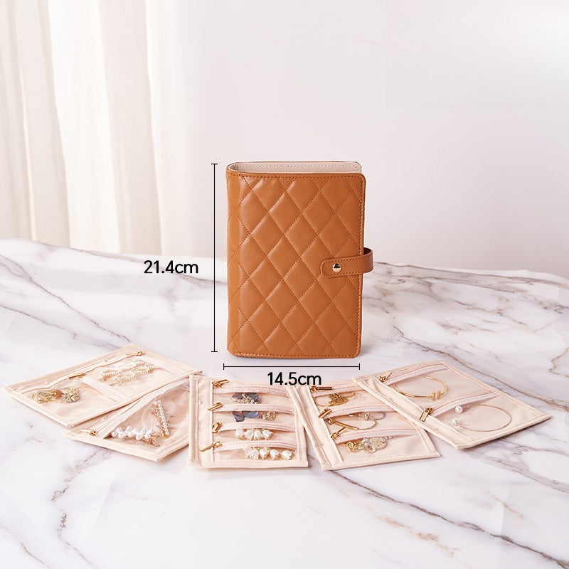 Book Style Jewelry Organizer Clutch Portable Multiple Colors