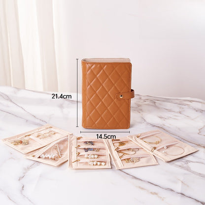 Book Style Jewelry Organizer Clutch Portable Multiple Colors