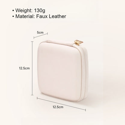 Simple Travel Jewelry Box Beige Green