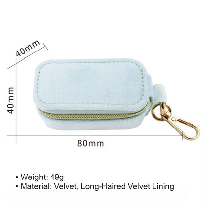Hanging Keychain Jewelry Box Travel Mini Cute Velvet