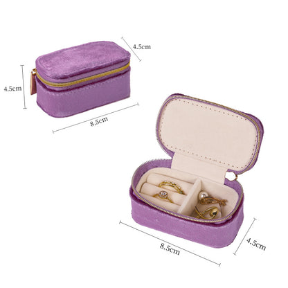 Portable Mini Travel Velvet Jewelry Pouch Multiple Colors