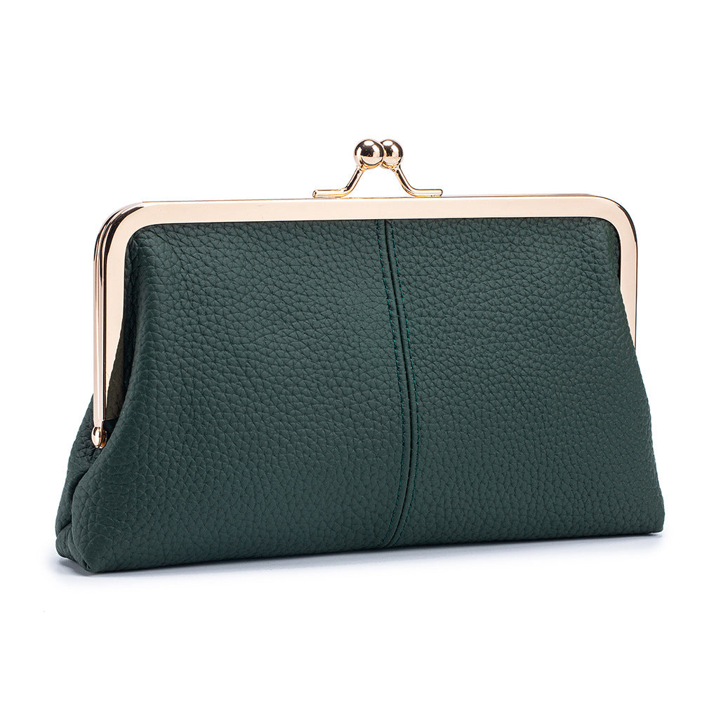 Genuine Leather Clutch Wallet Long Simple Fashion