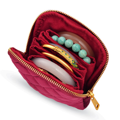 Plaid Pattern Elegant Jewelry Storage Pouch