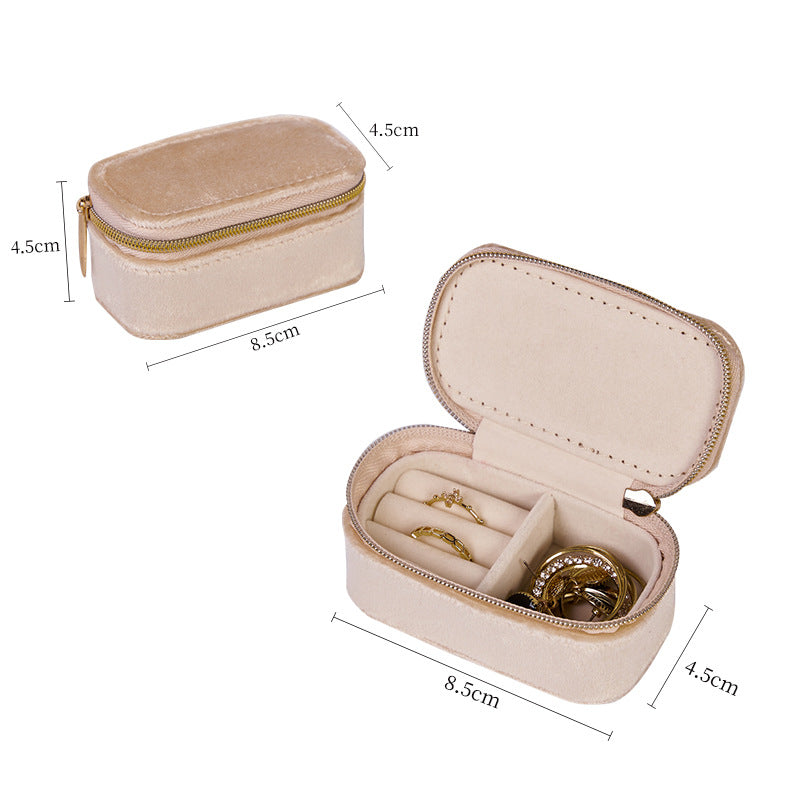Portable Mini Travel Velvet Jewelry Pouch Multiple Colors