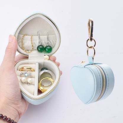 Hanging Keychain Jewelry Box Portable Heart Shape