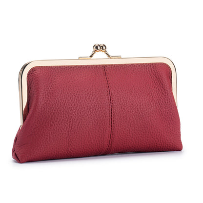 Genuine Leather Clutch Wallet Long Simple Fashion