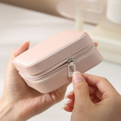 Travel Jewelry Box with Mirror Portable Multiple Colors