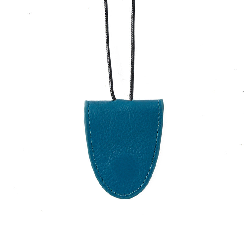 Top Grain Leather Magnetic Neck Eyewear Holder Portable