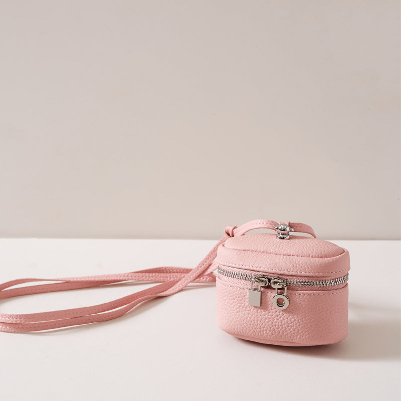 Genuine Leather Sweet Potato Crossbody Mini Coin Purse