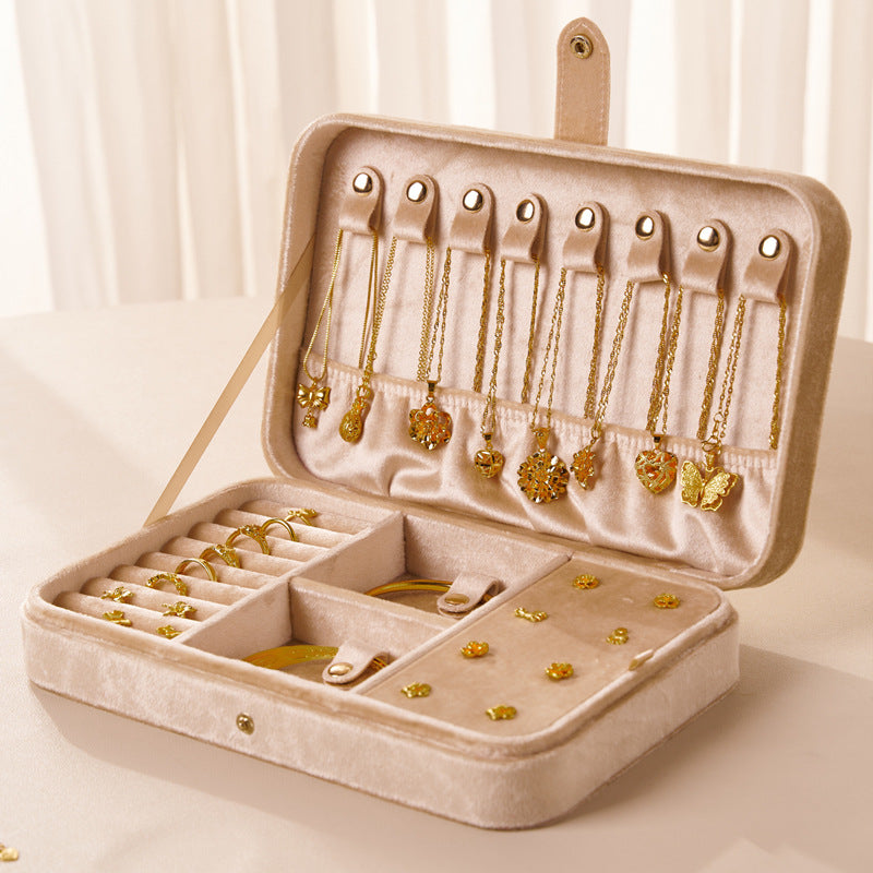 Large Multi Functional Velvet Jewelry Organizer Box