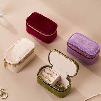 Portable Mini Travel Velvet Jewelry Pouch Multiple Colors