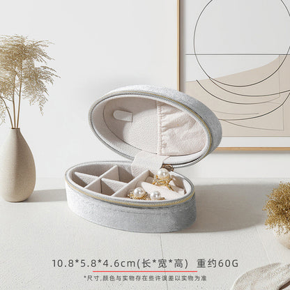 Retro Velvet Ring Jewelry Box Portable Multiple Colors