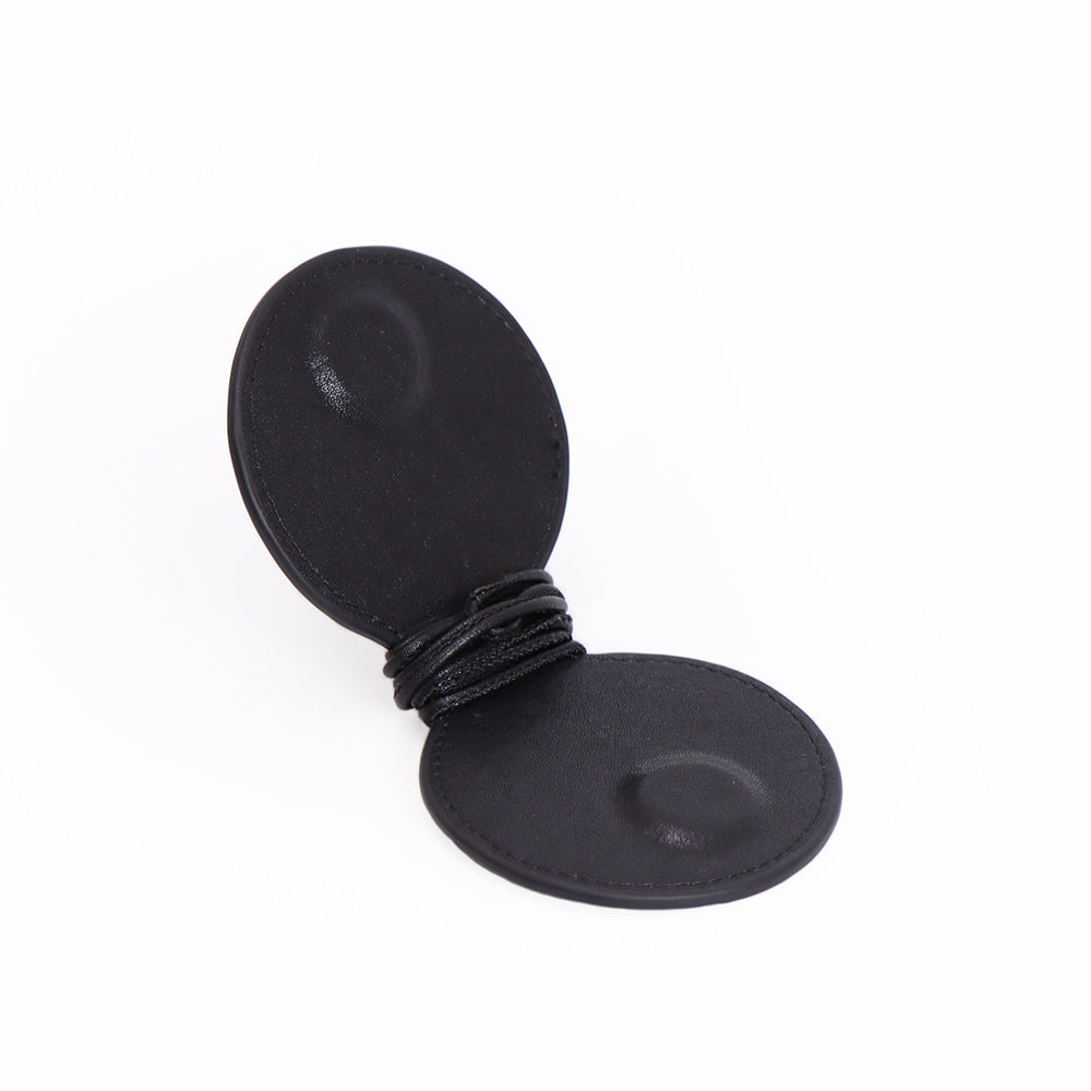 Genuine Leather Neck Magnetic Sunglasses Holder
