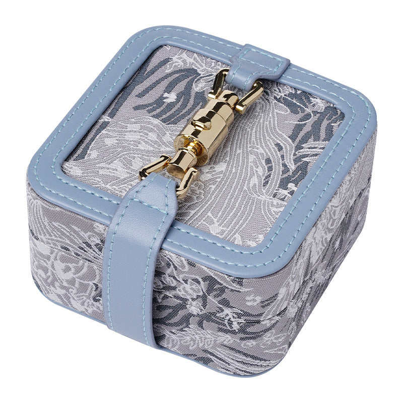 Vintage Portable Jewelry Box For Earrings Rings Multiple Colors