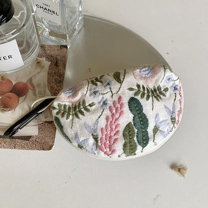 Heavy Embroidery Headphone Case Pouch Multiple Colors