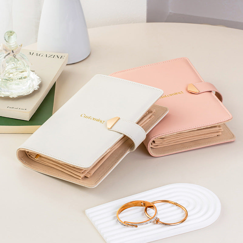 PU and Velvet Jewelry Organizer Bag Portable