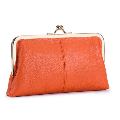 Genuine Leather Clutch Wallet Long Simple Fashion