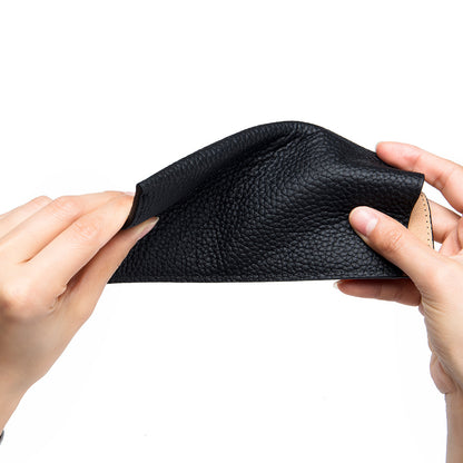 Genuine Leather Soft Shell Portable Eyeglasses Case