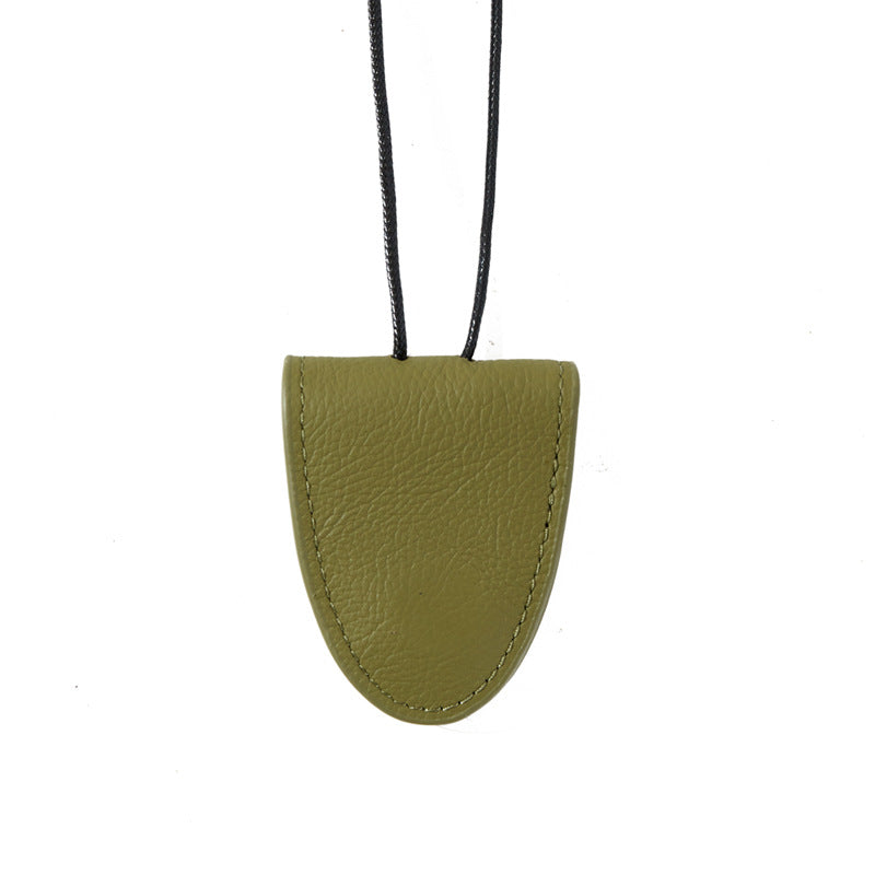 Top Grain Leather Magnetic Neck Eyewear Holder Portable