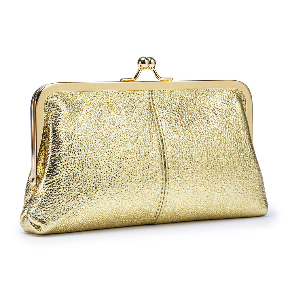 Genuine Leather Clutch Wallet Long Simple Fashion