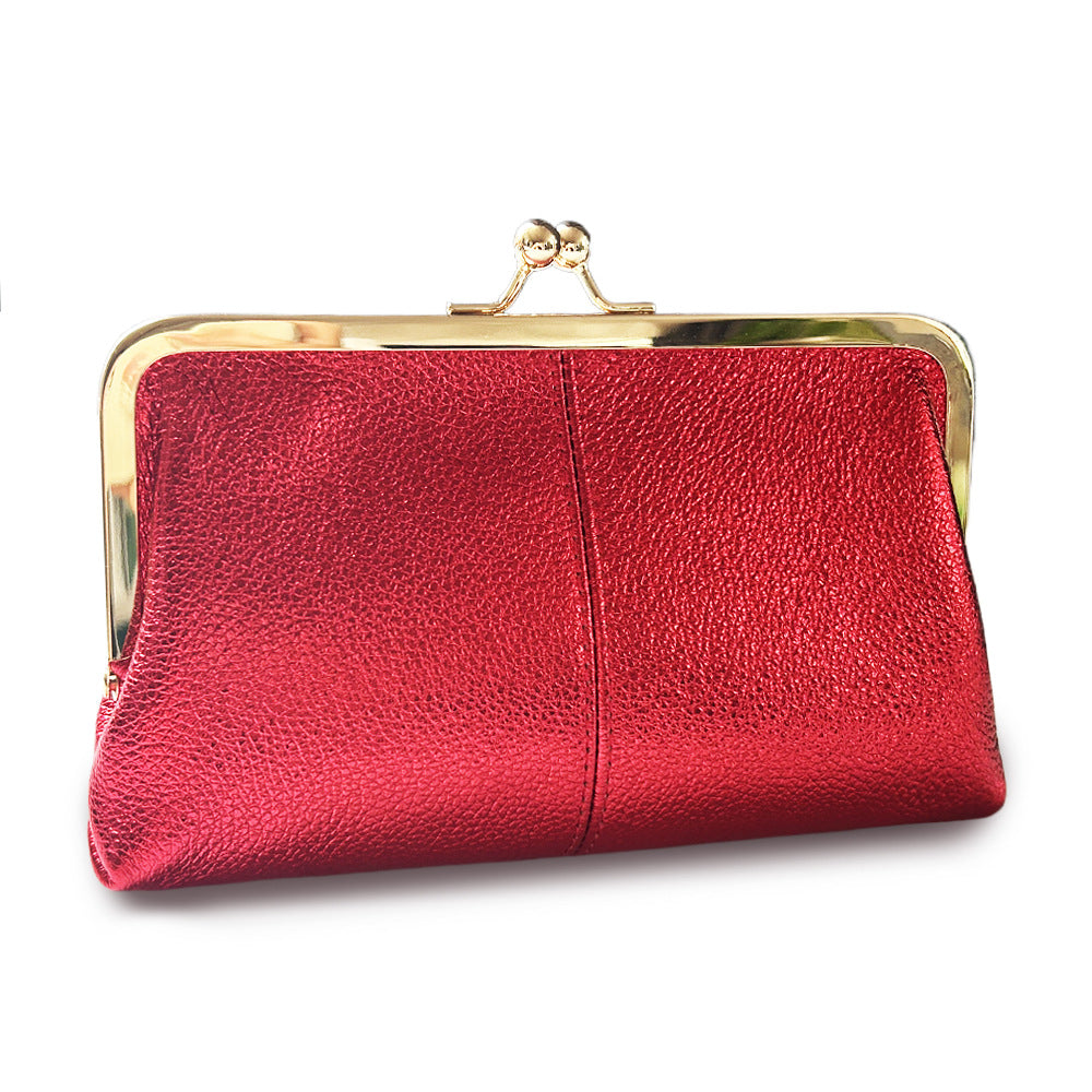 Genuine Leather Clutch Wallet Long Simple Fashion