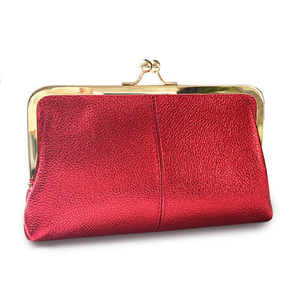 Genuine Leather Clutch Wallet Long Simple Fashion