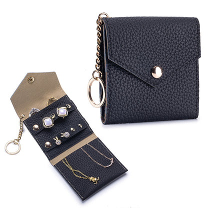 Luxury Genuine Leather Multi Function Jewelry Pouch
