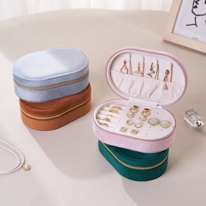 Creative Simple Velvet Jewelry Box for Ring Earring Storage