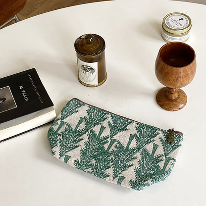 Portable Embroidered Makeup Clutch Pouch Organizer