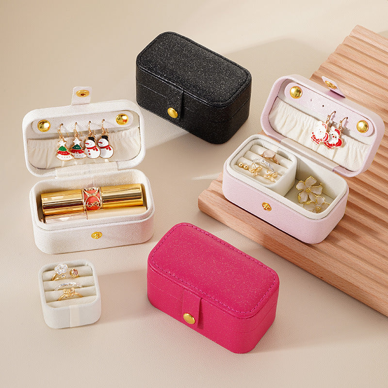 Mini Travel Jewelry Box for Earring Ring Lipstick