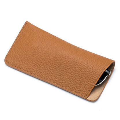 Genuine Leather Soft Shell Portable Eyeglasses Case